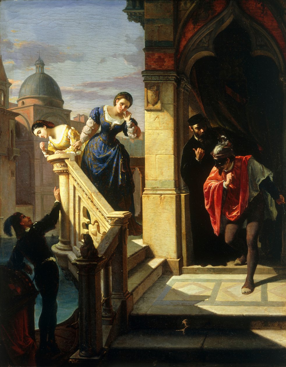 Venetianska intriger, 1862 av Niccolo Sanesi