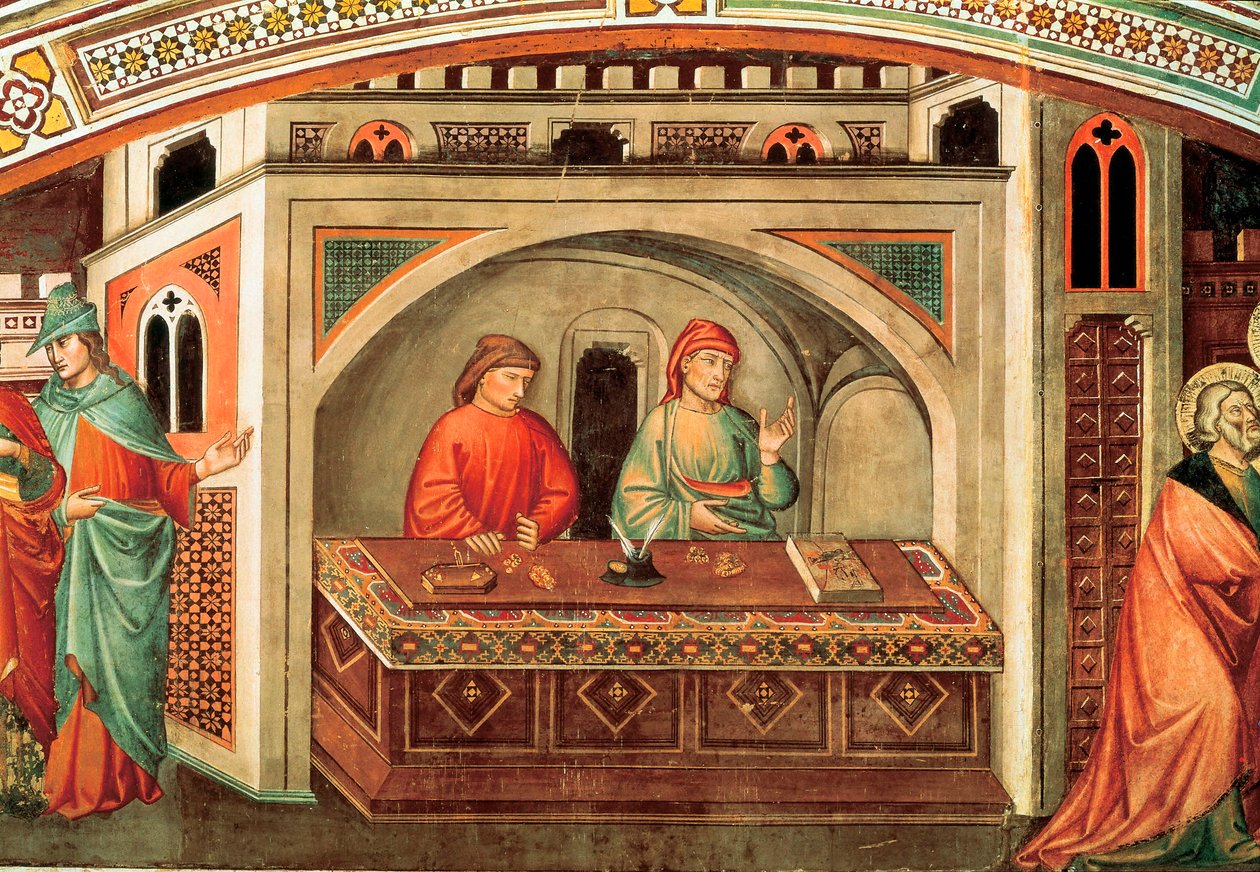 Berättelsen om Saint Matthew, detalj av en fresk av Niccolo di Pietro Gerini, ca 1400 av Niccolo di Pietro Gerini