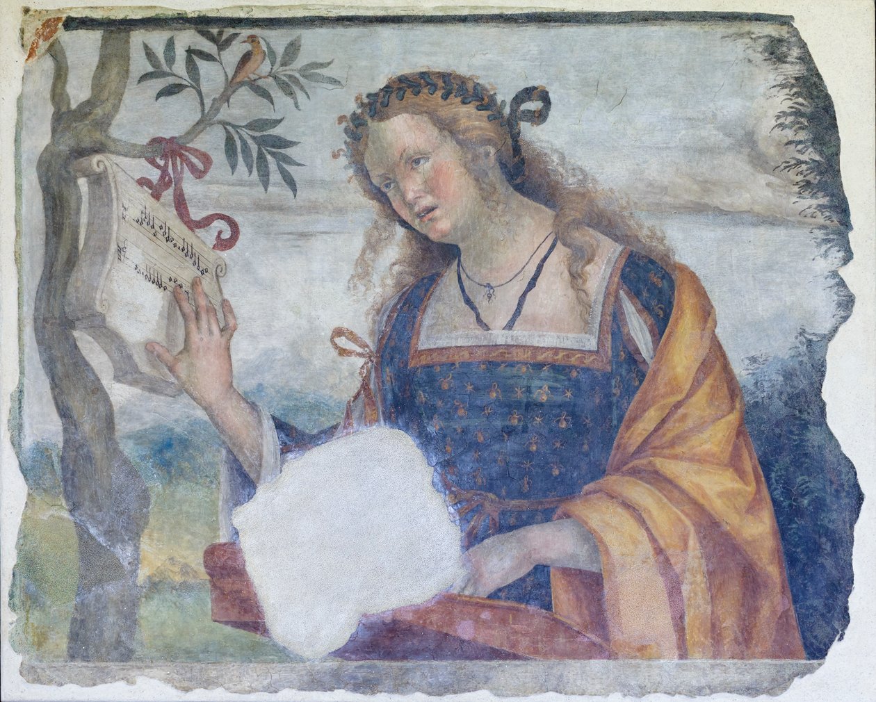 Musikalisk allegori, ca 1520-24 (fristående fresk) av Niccolo the Younger Giolfino