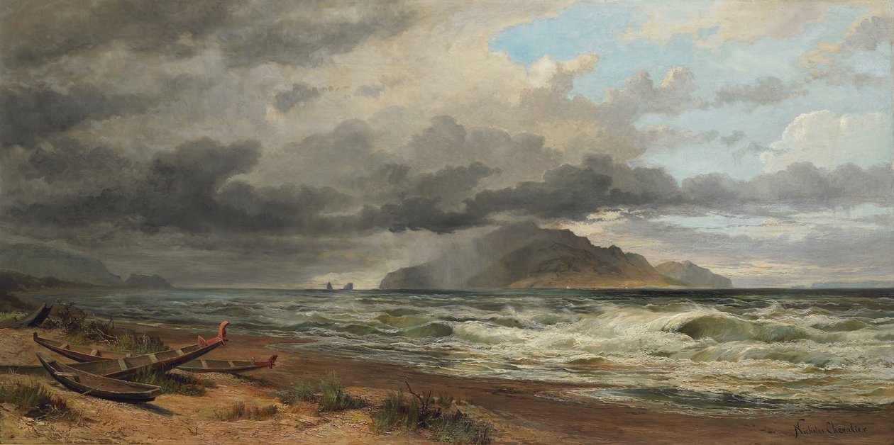 Cook Strait, Nya Zeeland av Nicholas Chevalier