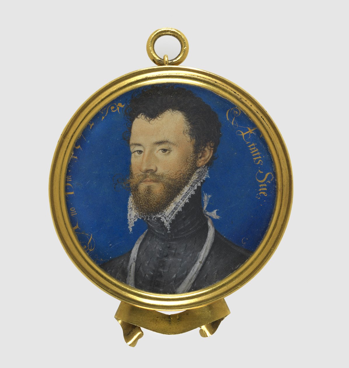 Porträttminiatyr av en okänd man, 1572 (wc på veläng) av Nicholas Hilliard