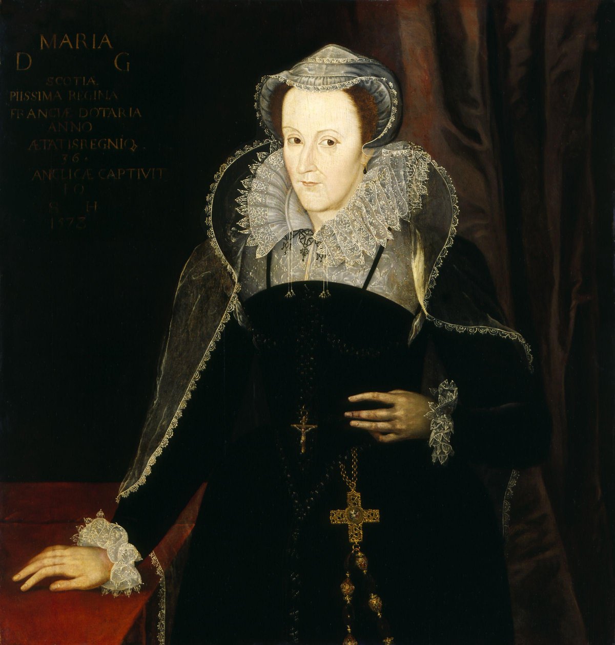 Porträtt av Mary Stuart, drottning av Skottland, 1578 av Nicholas Hilliard