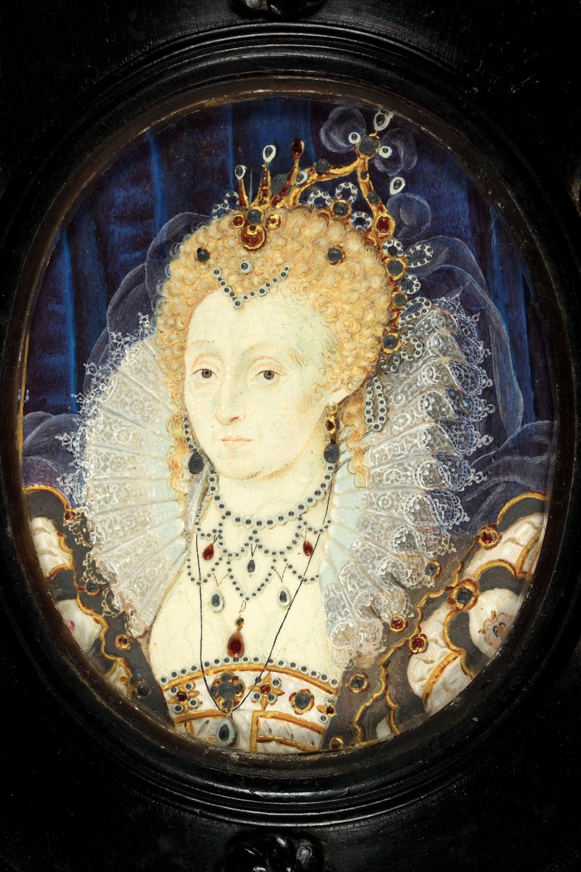 Drottning Elizabeth I, ca 1590 (wc på veläng) av Nicholas Hilliard