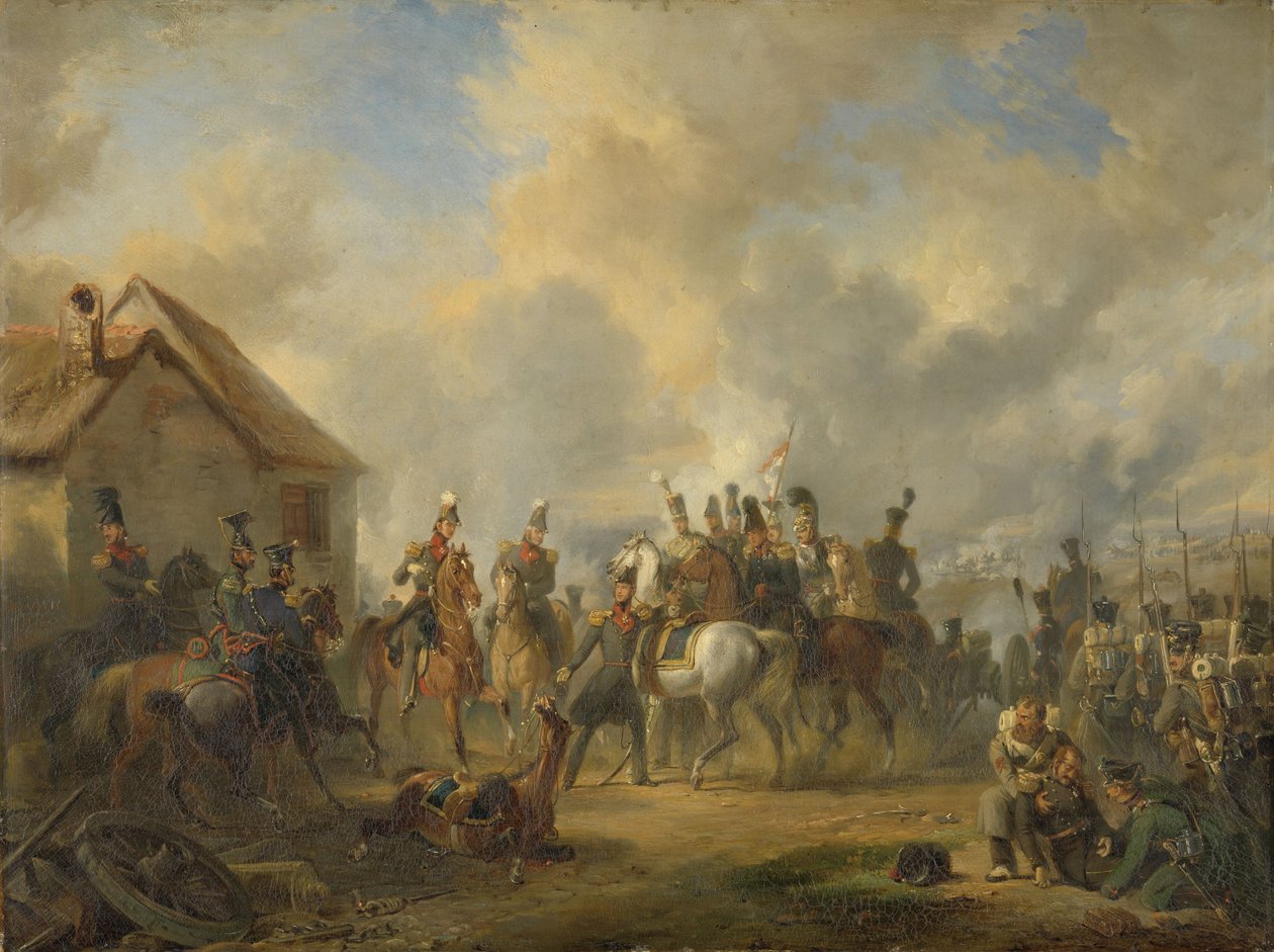 Slaget vid Bautersem under tio-dagars-kampanjen, 1833 av Nicholas Pieneman