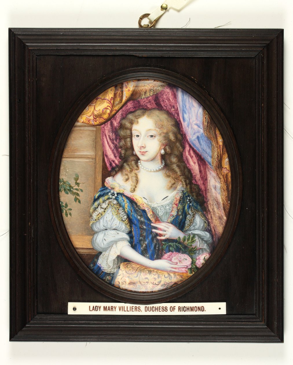 Lady Mary (Margaret) Villiers, hertiginna av Lennox och Richmond (emalj) av Nicholas (attr.to) Dixon