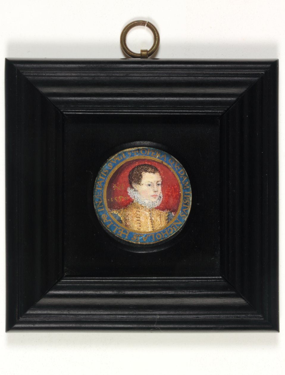 Förmodat självporträtt av konstnären, 13 år, ca 1560 (akvarell på veläng) av Nicholas (attr.to) Hilliard