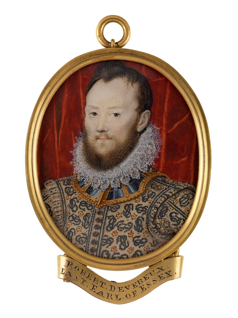 Robert Devereux, 2:a earlen av Essex, ca 1590 (akvarell) av Nicholas (school of) Hilliard