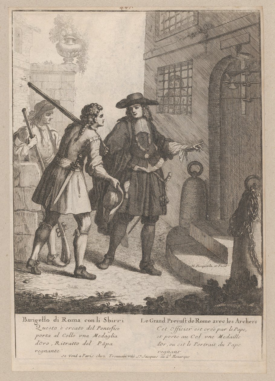 Den store prosten av Rom med sina bågskyttar, 1648-1700., 1648-1700. av Nicholas Boucquet