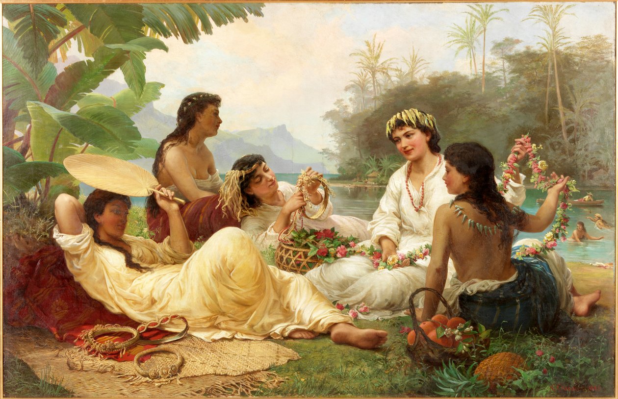 Soligt klimat, Tahiti av Nicholas Chevalier