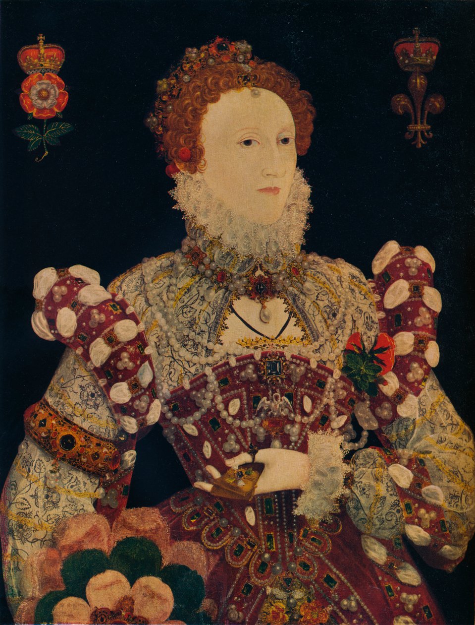 Elizabeth I, drottning av England och Irland, c1574 av Nicholas Hilliard