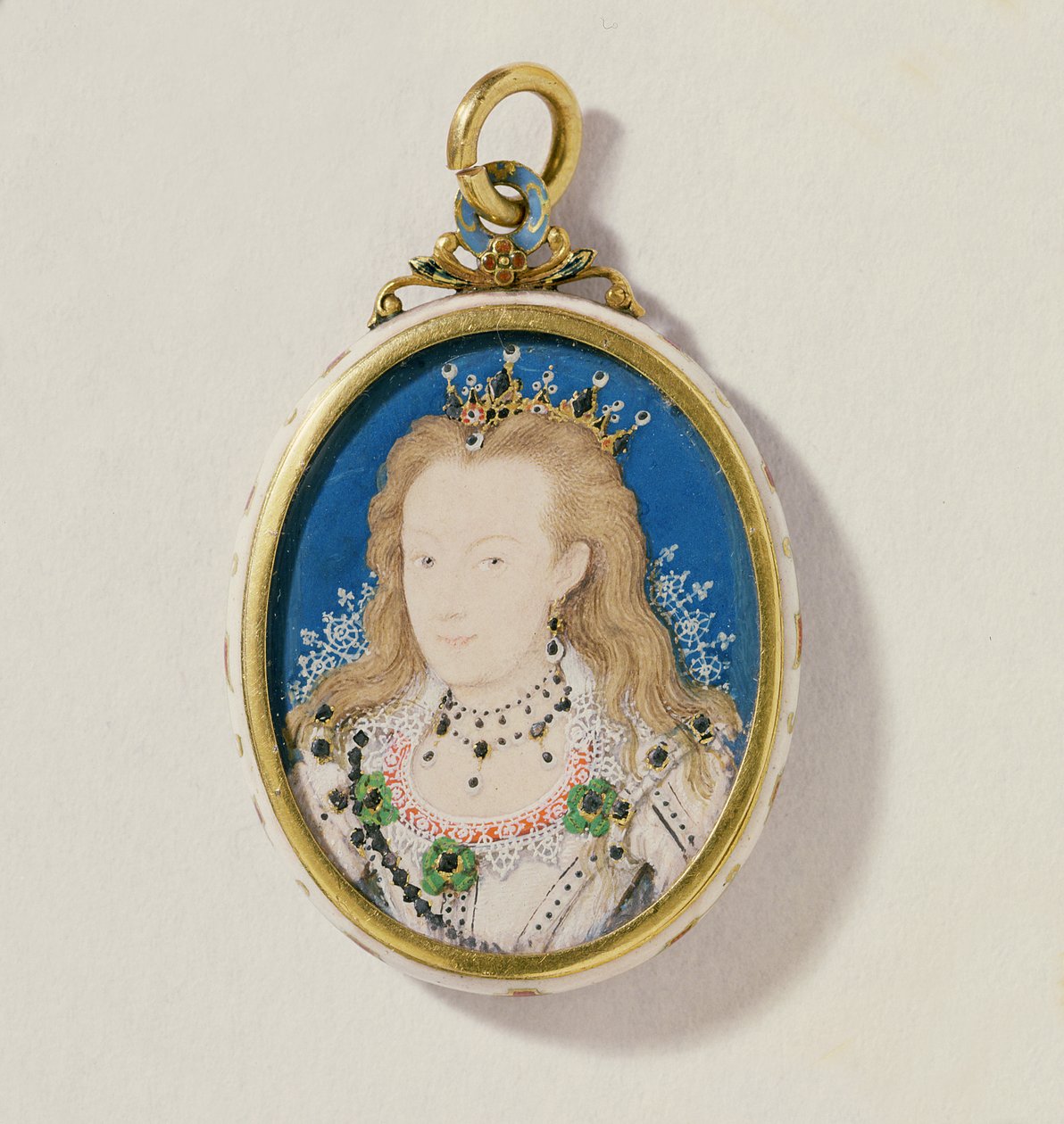 Frances Howard, hertiginna av Richmond och Lennox, ca 1605-10 (wc på pergament) av Nicholas Hilliard