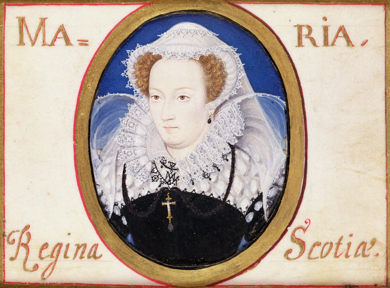 Mary Queen of Scots (1542-87) (gouache på veläng) av Nicholas Hilliard