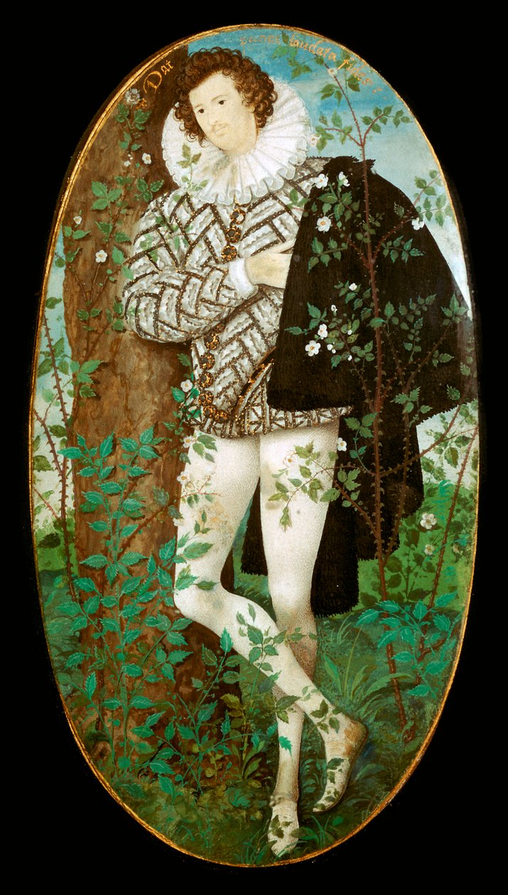 Miniatyrporträtt av en ung man, 1500-talet av Nicholas Hilliard