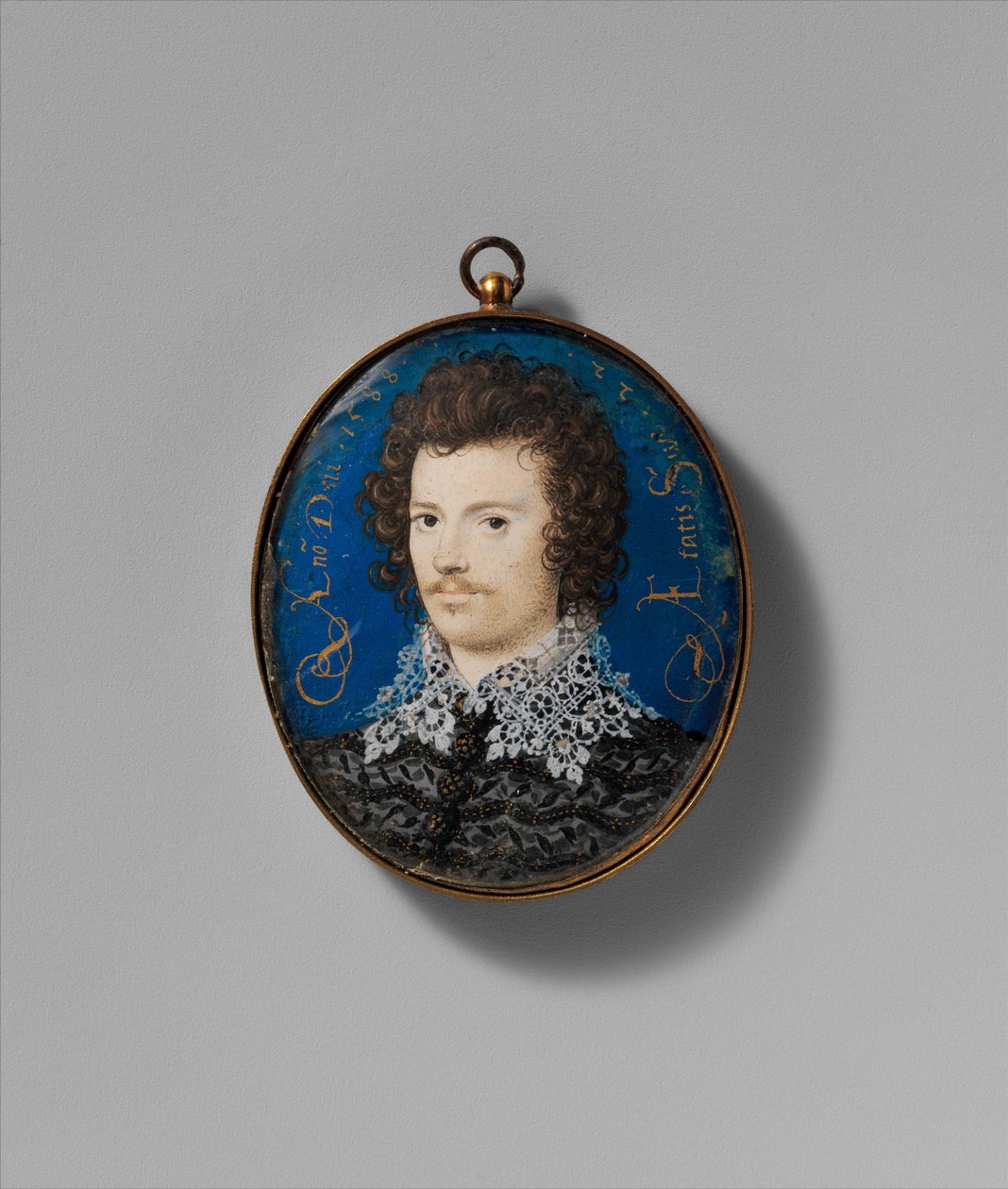 Porträtt av en ung man, 1588 (vellum på kortet) av Nicholas Hilliard