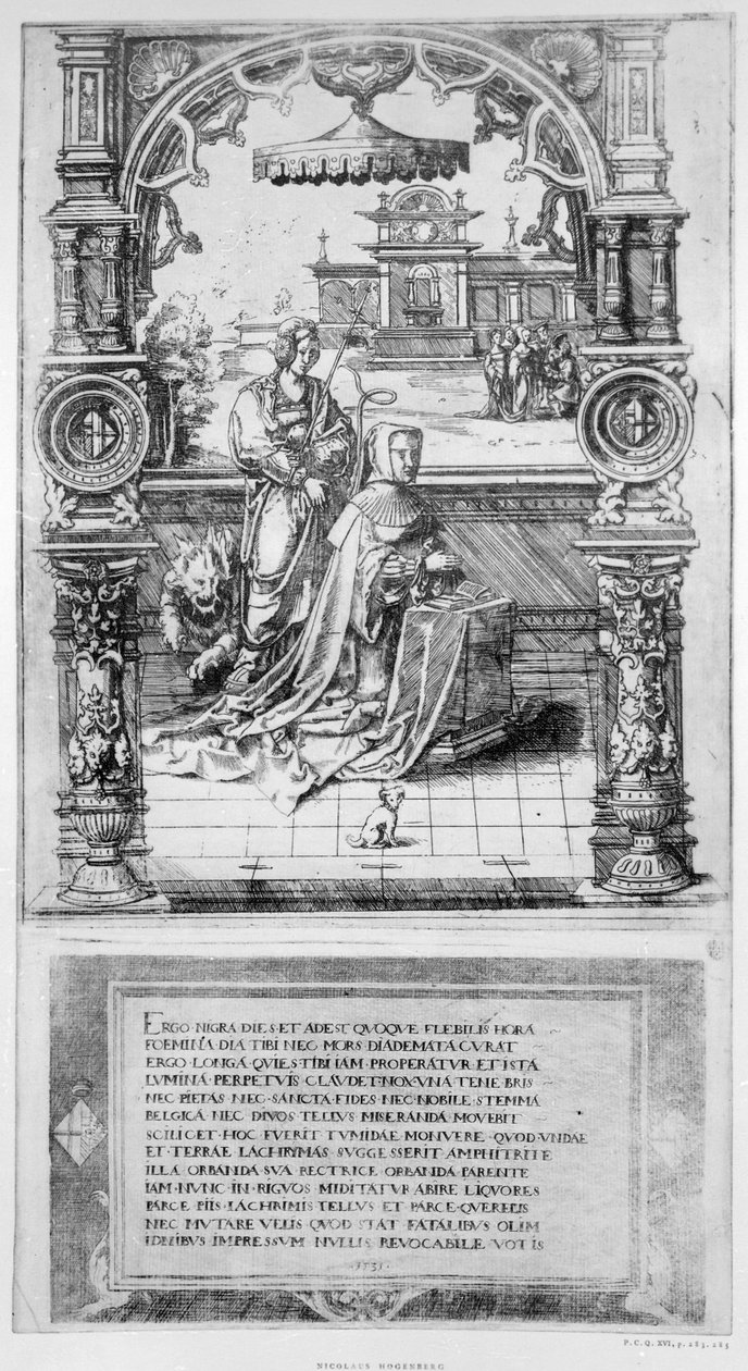 Epitafium av Margareta av Österrike av Nicholas Hogenberg