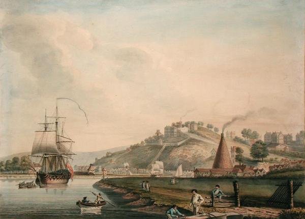 Clifton från floden Avon (akvarell på papper) av Nicholas Pocock