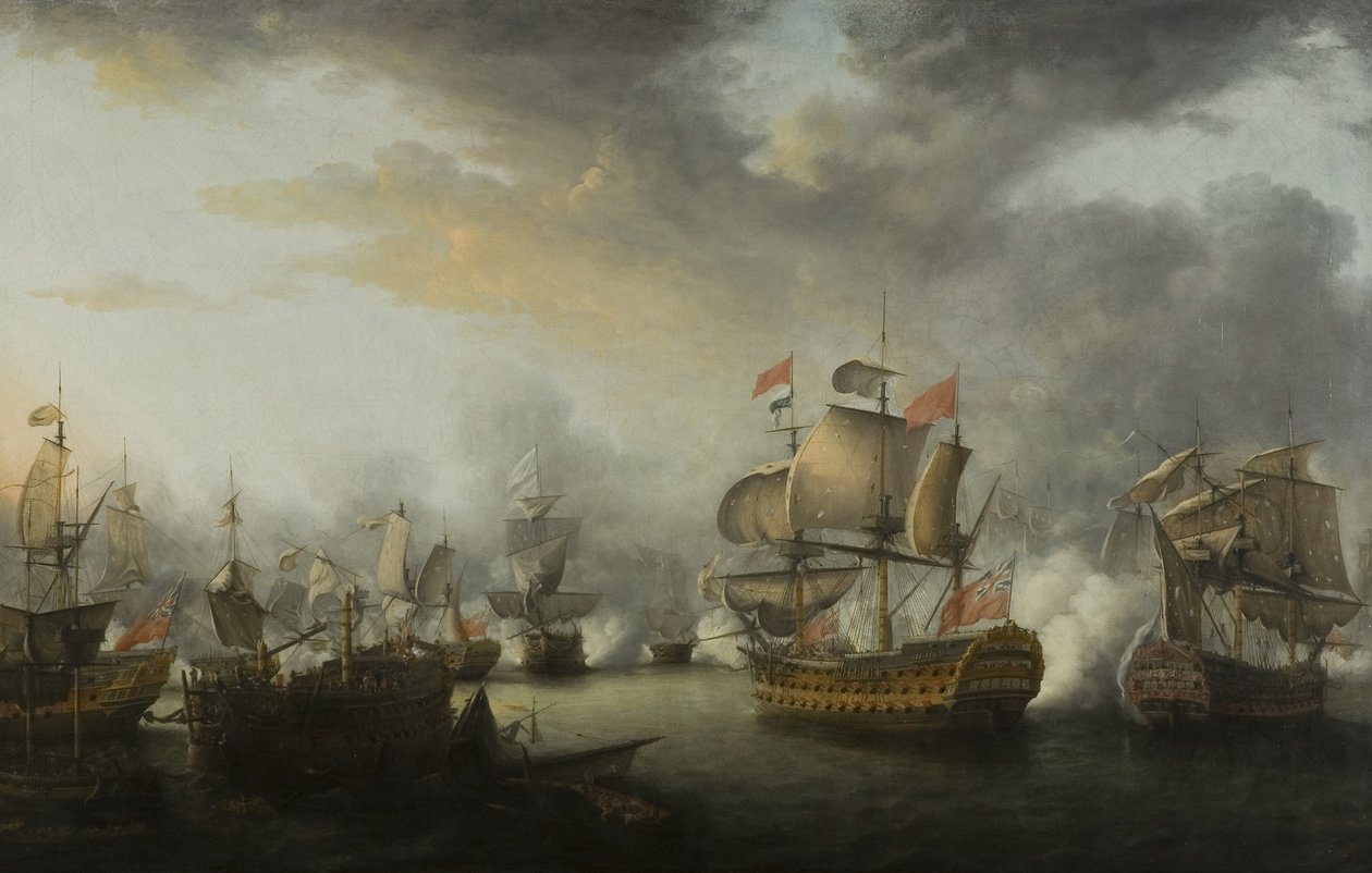 The Close of the Battle of the Saints, c.1782 (olja på duk) av Nicholas Pocock