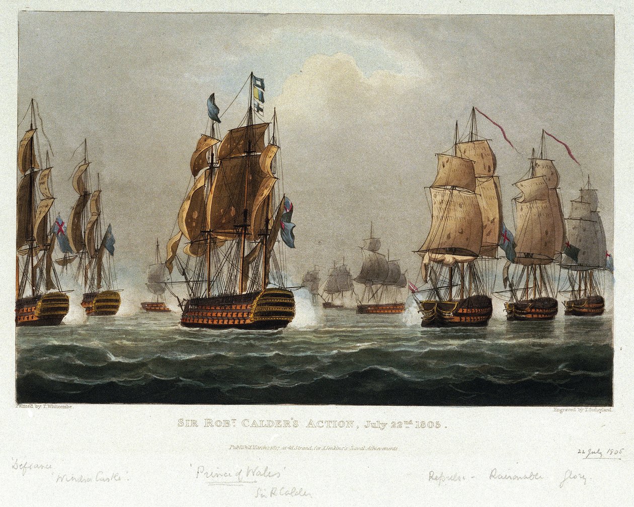 Sir Robert Calders (1745-1818) marina manövrar av Nicholas Pocock