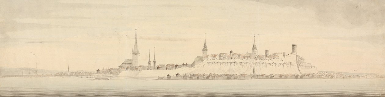 Vy över Revel, Estlands huvudstad av Nicholas Pocock