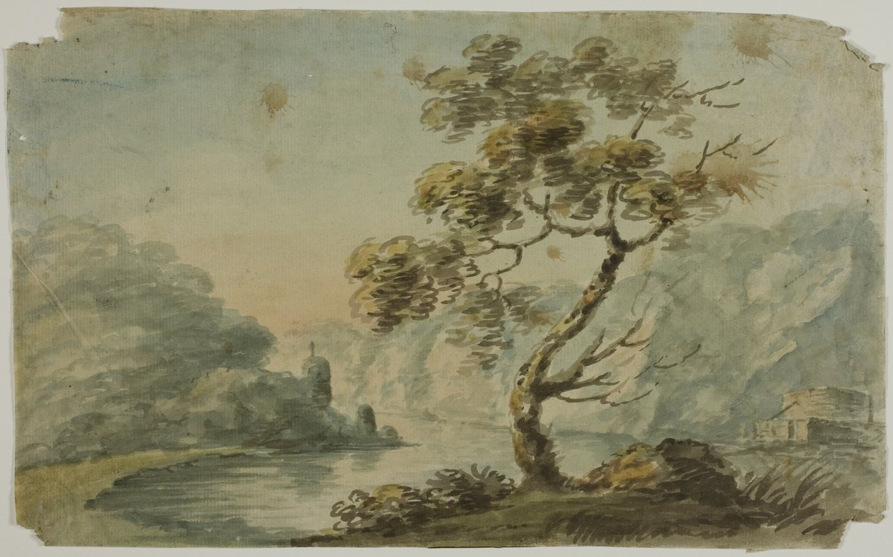 Vindpinat landskap av Nicholas Pocock