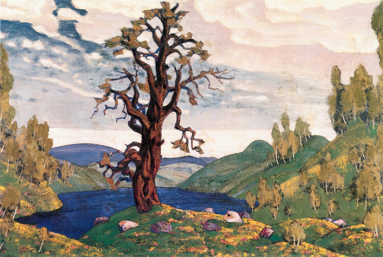 En kyss till jorden, scenografi för vårritualen av Nicholas Roerich