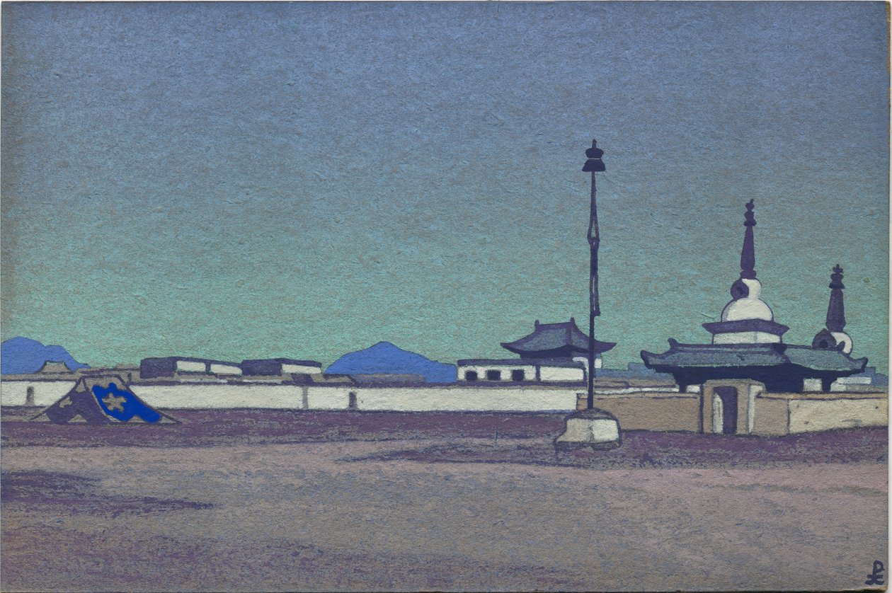 Batukhalka, huvudstad i Inre Mongoliet, 1936 av Nicholas Roerich