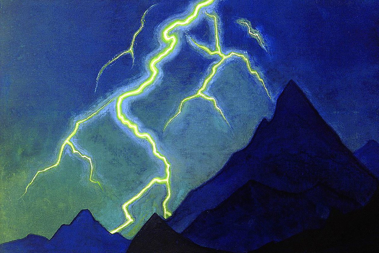 Call of the Heaven, Lightning, c.1935-36 av Nicholas Roerich