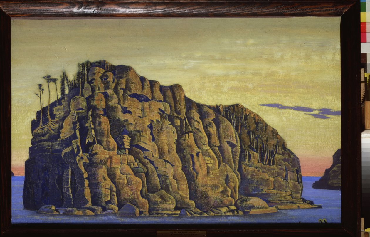 Heliga ön (Heliga ön). Verk av Nicholas Roerich (1874-1947), tempera på duk av Nicholas Roerich