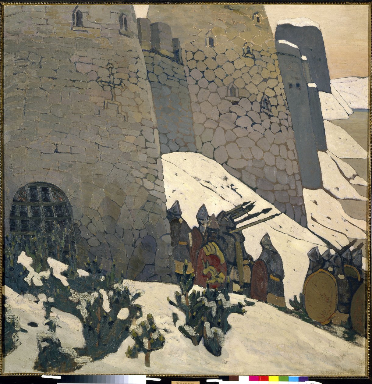 Klockan. Målning av Nicholas Roerich (1874-1947), olja på duk av Nicholas Roerich