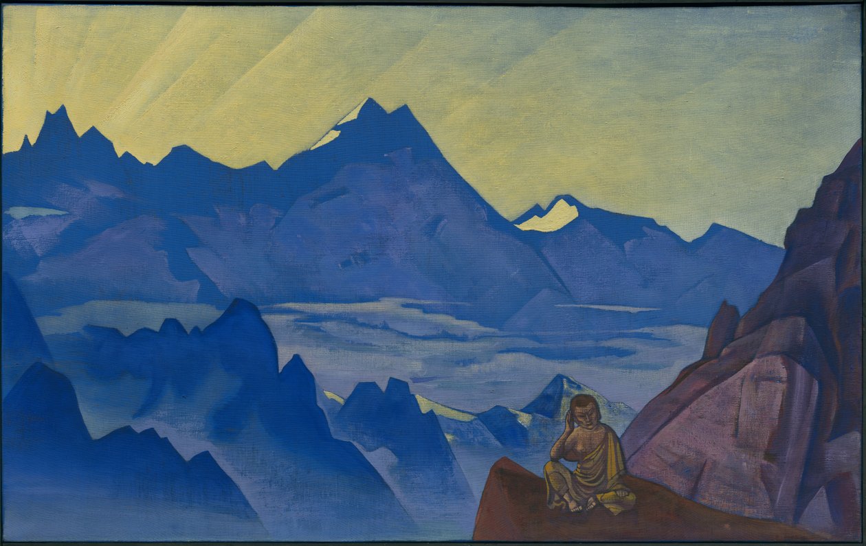 Milarepa, the One Who Harkened, "Banners of the East", 1925 av Nicholas Roerich
