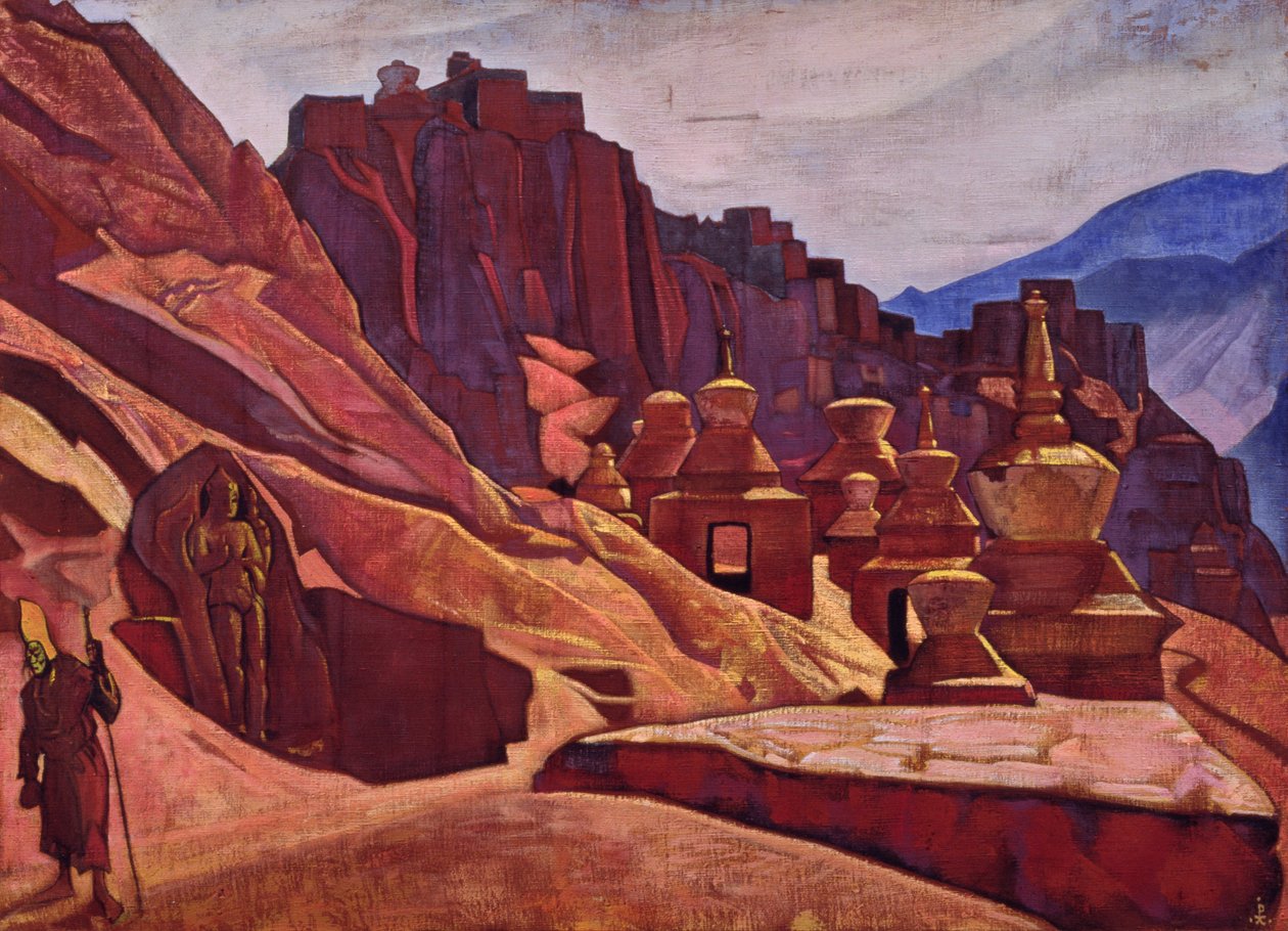 Bonpo-klostret i Tibet, 1925 av Nicholas Roerich