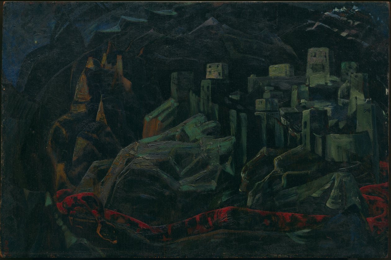 Den döda staden, 1918 av Nicholas Roerich