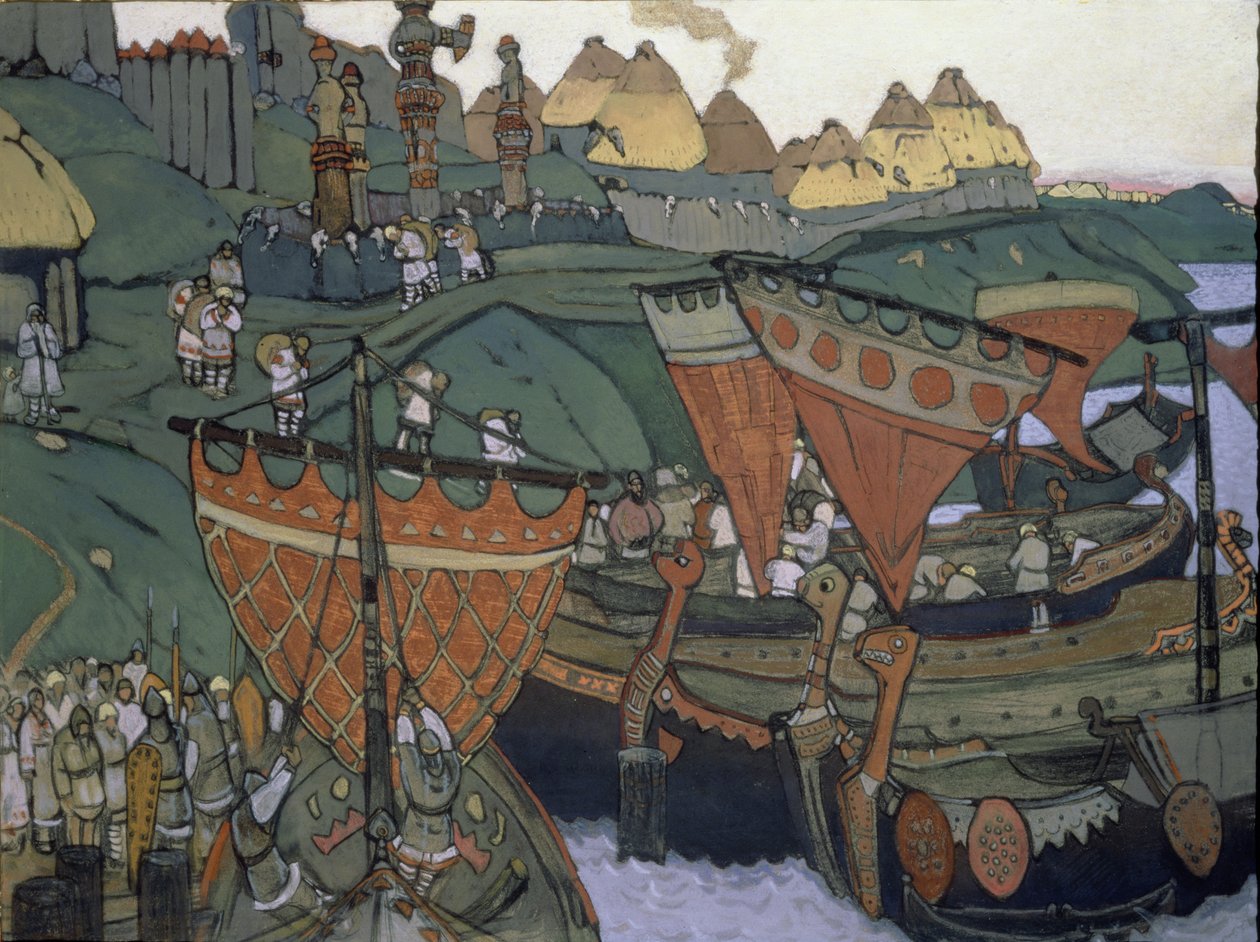 Slaverna vid Dnepr, 1905 av Nicholas Roerich