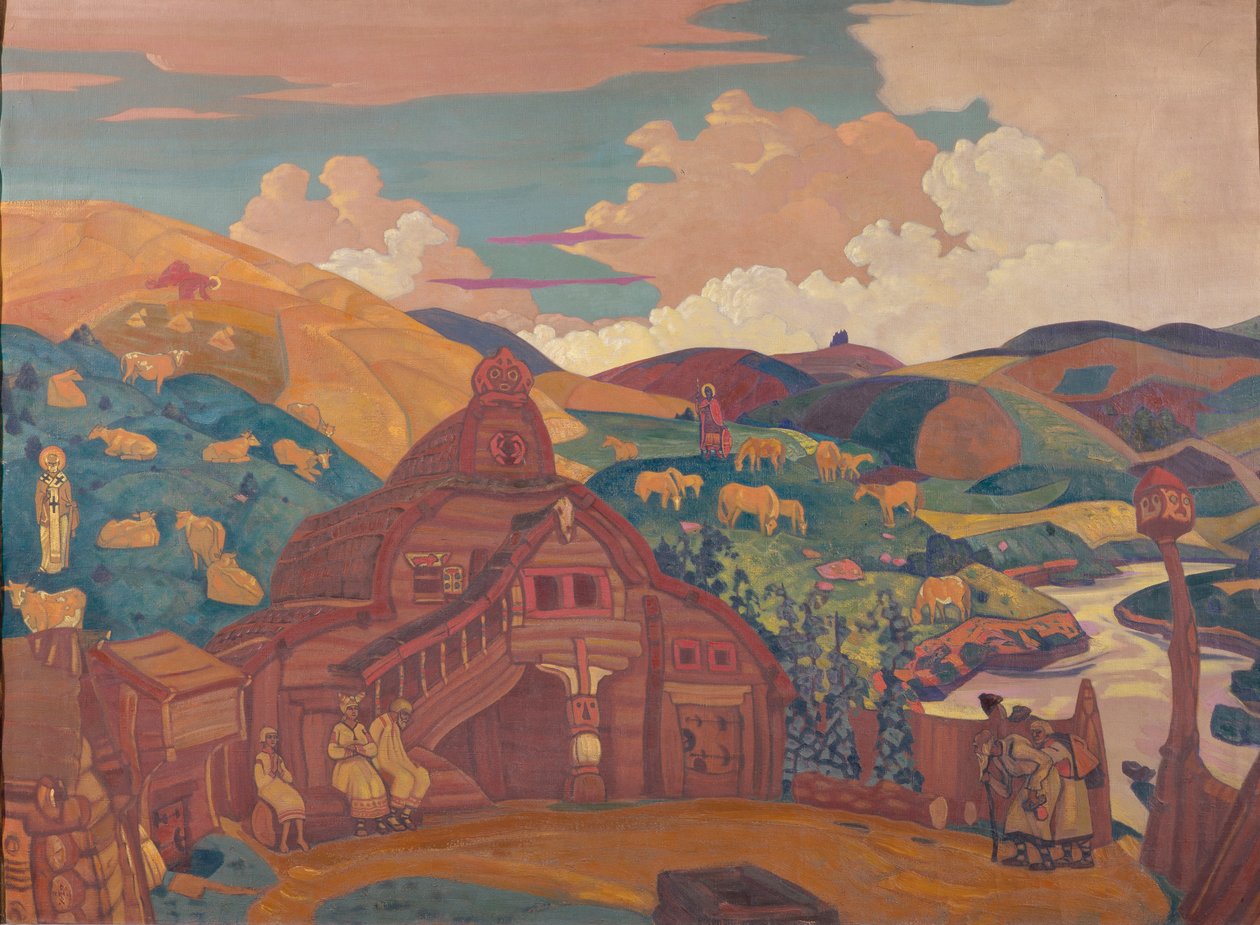 De tre fröjderna, 1916 av Nikolai Konstantinowitsch Roerich