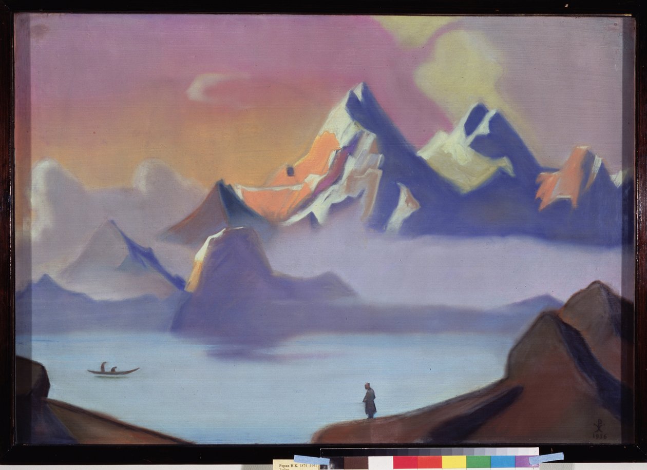 Tibet. Verk av Nicholas Roerich (1874-1947), tempera på duk av Nicholas Roerich