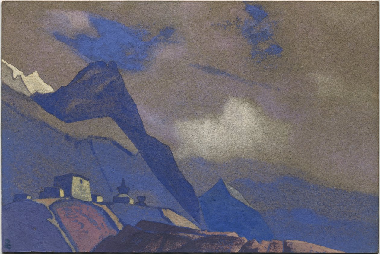 Tibet, nära Brahmaputra, 1936 av Nicholas Roerich