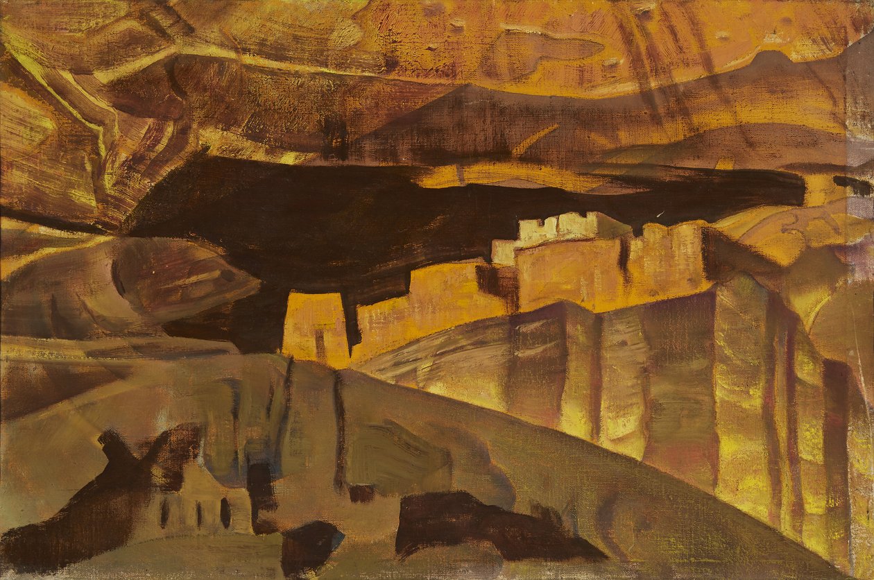 Vita husets ruiner i Canyon De Chelly, 1921 av Nicholas Roerich