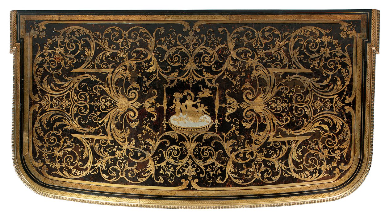 Detalj av en Ludvig XIV-kommod (ormolu, mässing, sköldpaddsskal & ebenholtsboll) (se även 486114-19) av Nicholas Sageot