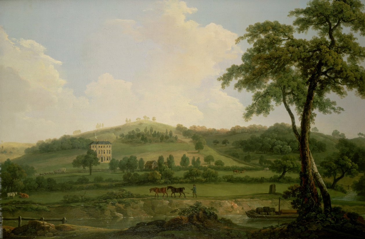 Utsikt över Oakage Hall, Colwich av Nicholas Thomas Dall
