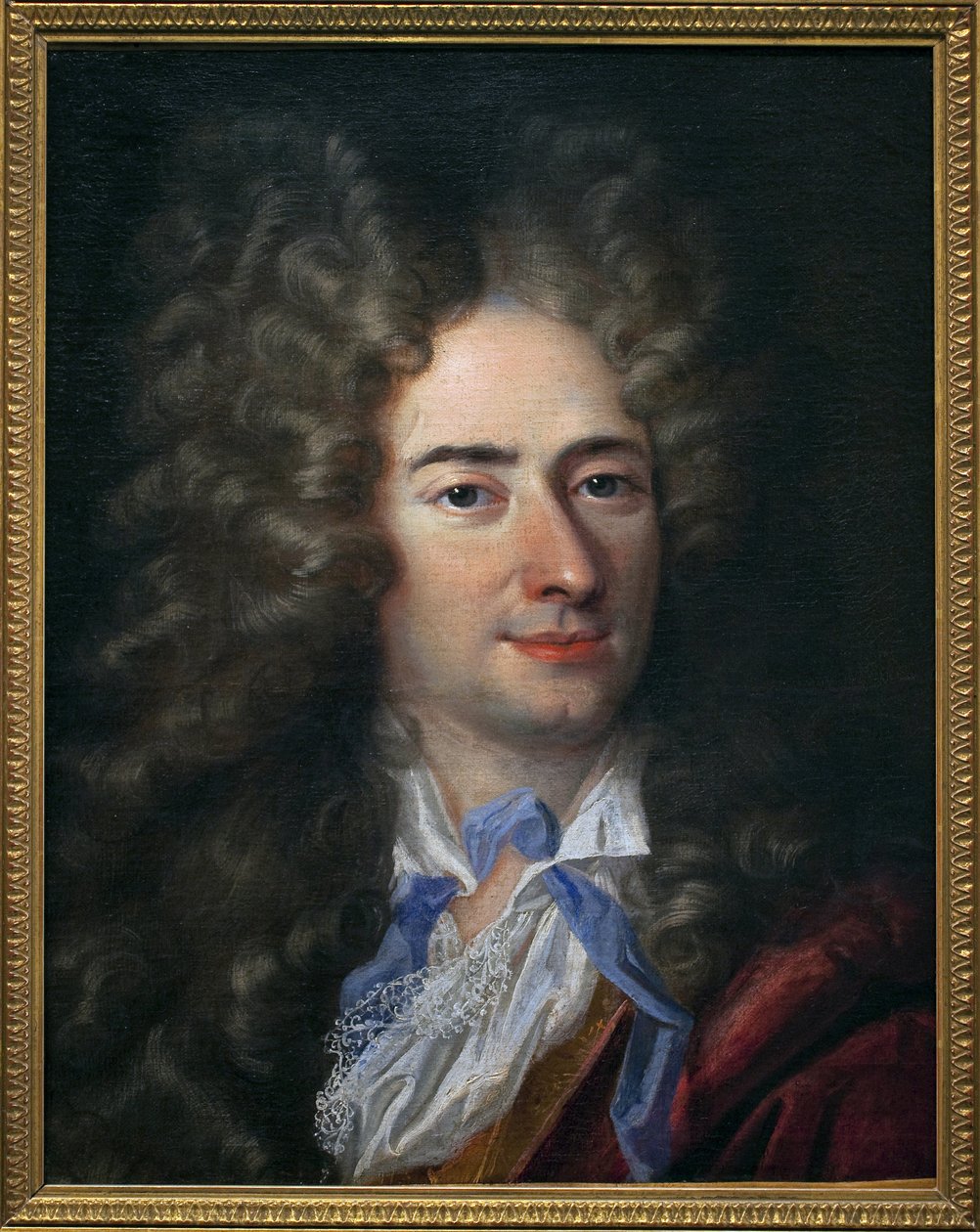Porträtt av Jean de La Bruyere (Labruyere) (1645-1696), författare moralist. Målning tillskriven Nicolas de Largilliere (1656-1746). Olja på duk, cirka 1690. Museum of Fine Arts i Quimper. av Nicholas de (attr. to) Largilliere