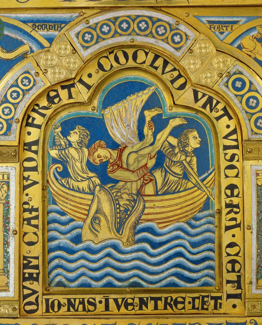 Jonas och valen, från Verdun-altaret ... av Nicholas of Verdun