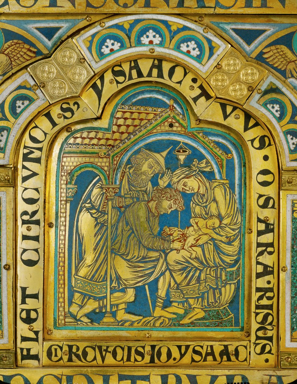 Omskärelsen av Isak ... (emalj på förgylld koppar) av Nicholas of Verdun