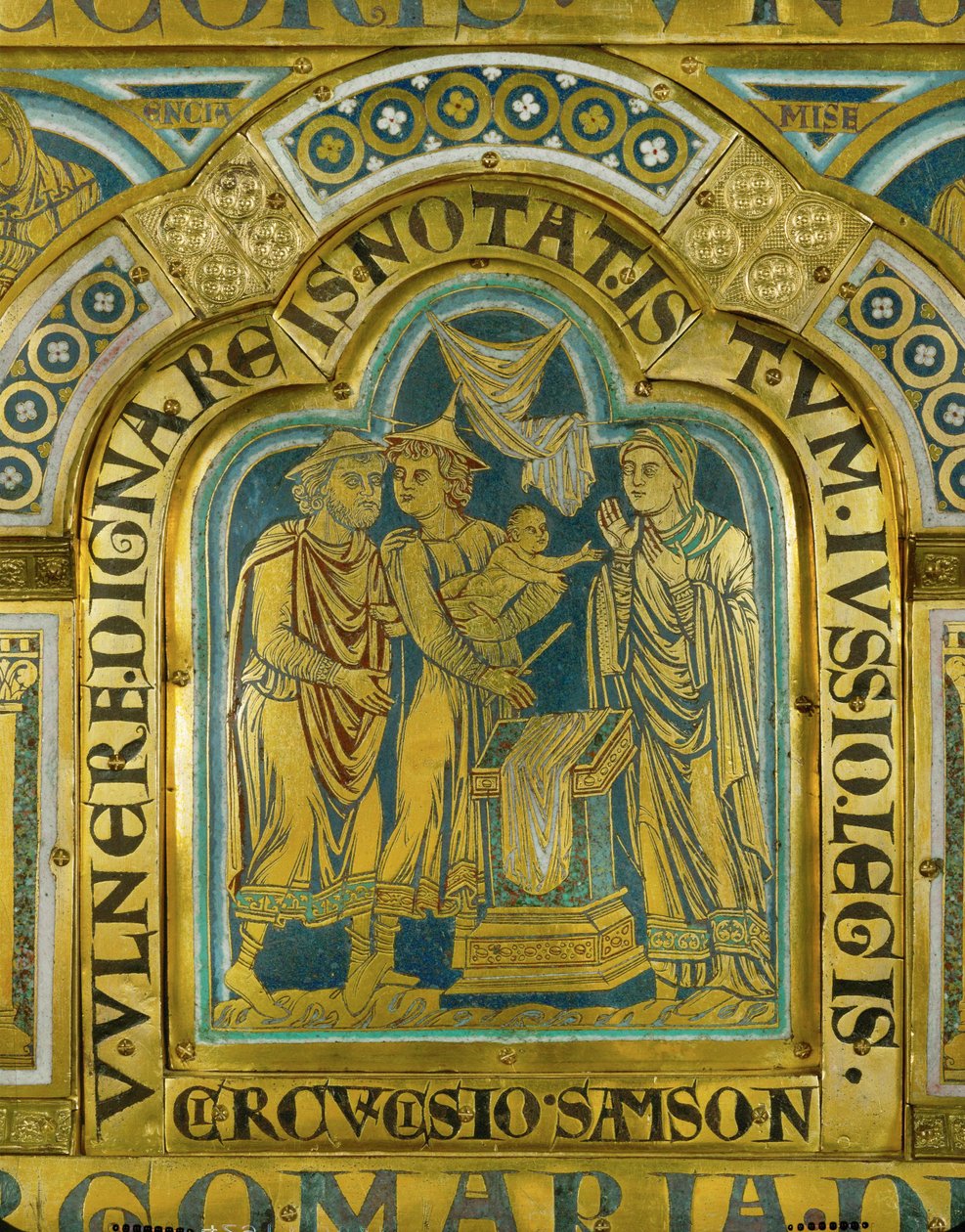 Simsons omskärelse ... (emalj på förgylld koppar) av Nicholas of Verdun