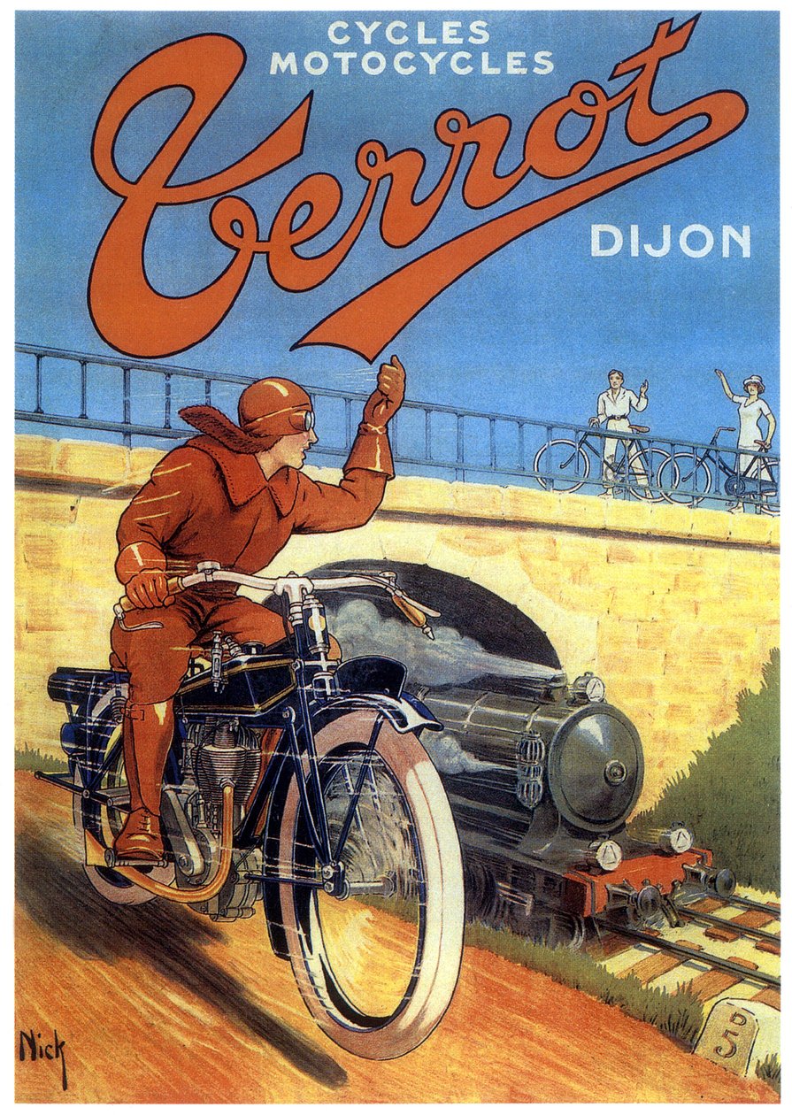 Terrot motos i Dijon, reklam av Nick