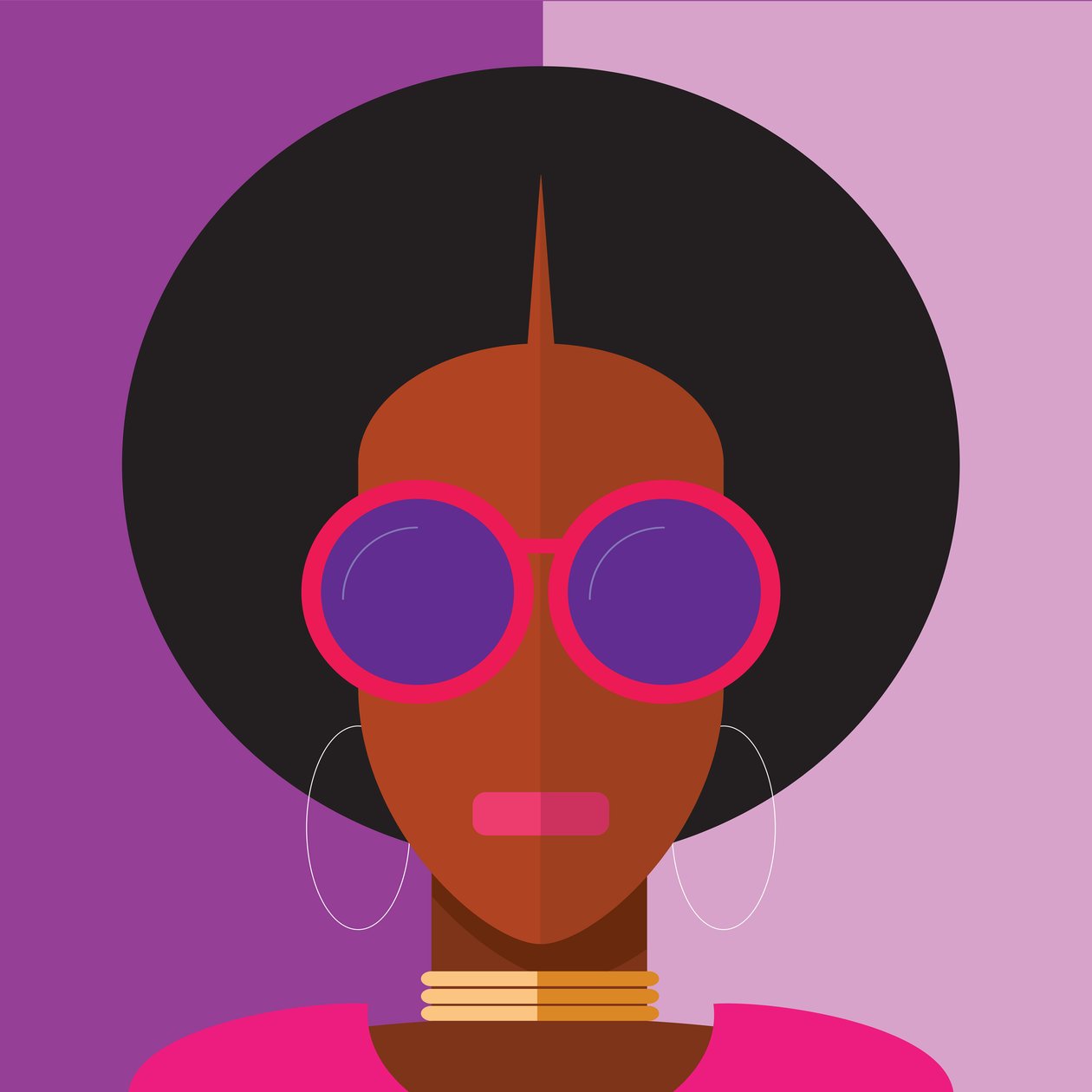 Afro Girl, 2020 (digital) av Nick Diggory