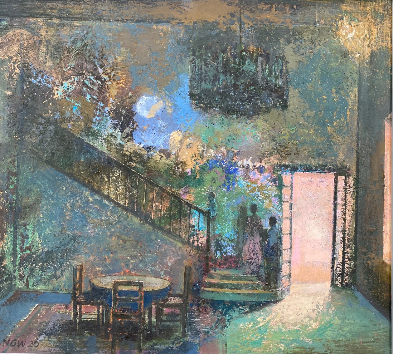 Fullmåne, 2019-23 (olja på pannå) av Nick Williams