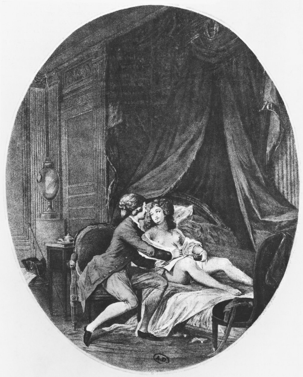 Valmont och Emilie, illustration från 