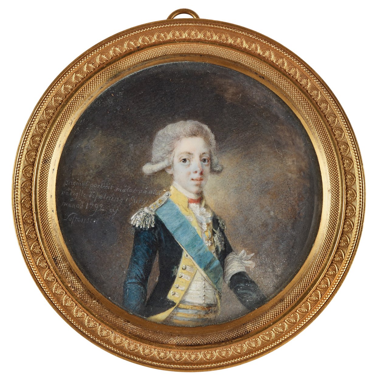Porträtt av Gustav IV Adolf av Sverige, 1792 av Niclas Lafrensen