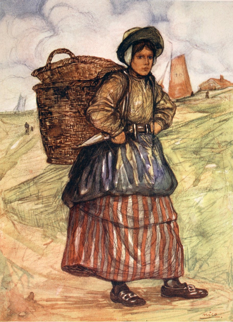 En fiskerska från Zandvoort, 1904 av Nico Jungman
