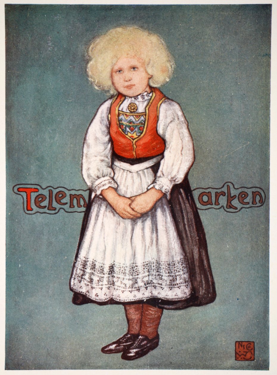 Lilla flickan i Telemarken, 1905 av Nico Jungman